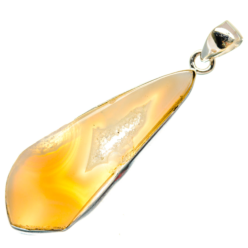 White Geode Slice Pendants handcrafted by Anasilvercos - PD22572 - Photo 2
