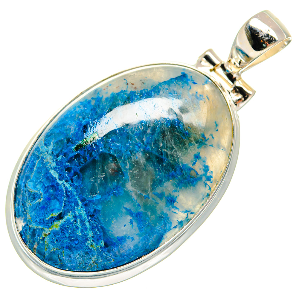 Chrysocolla In Quartz Pendants handcrafted by Anasilvercos - PD22579 - Photo 2