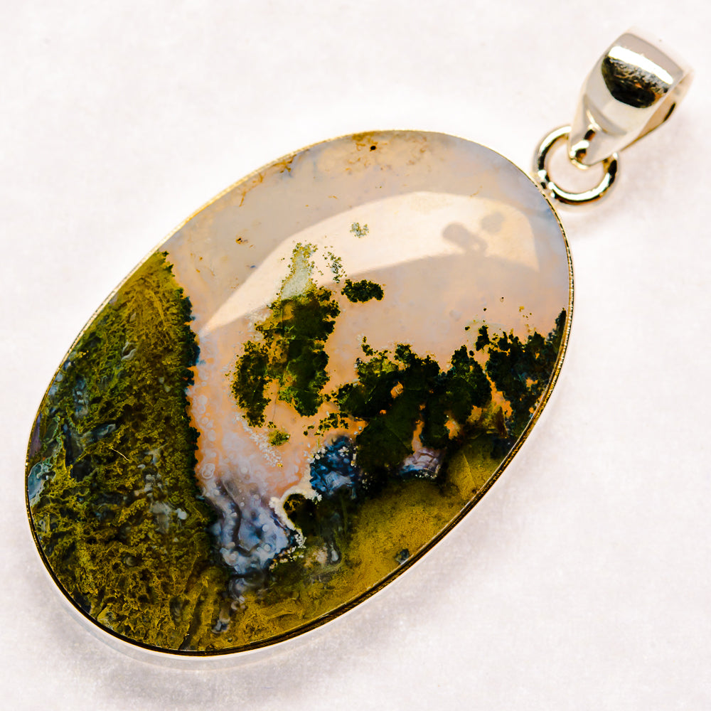 Indonesian Plume Agate Pendants handcrafted by Anasilvercos - PD22585