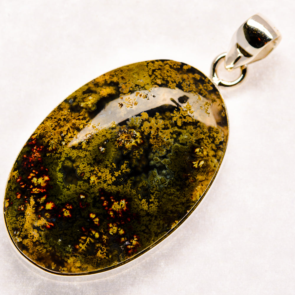Indonesian Plume Agate Pendants handcrafted by Anasilvercos - PD22586 - Photo 2