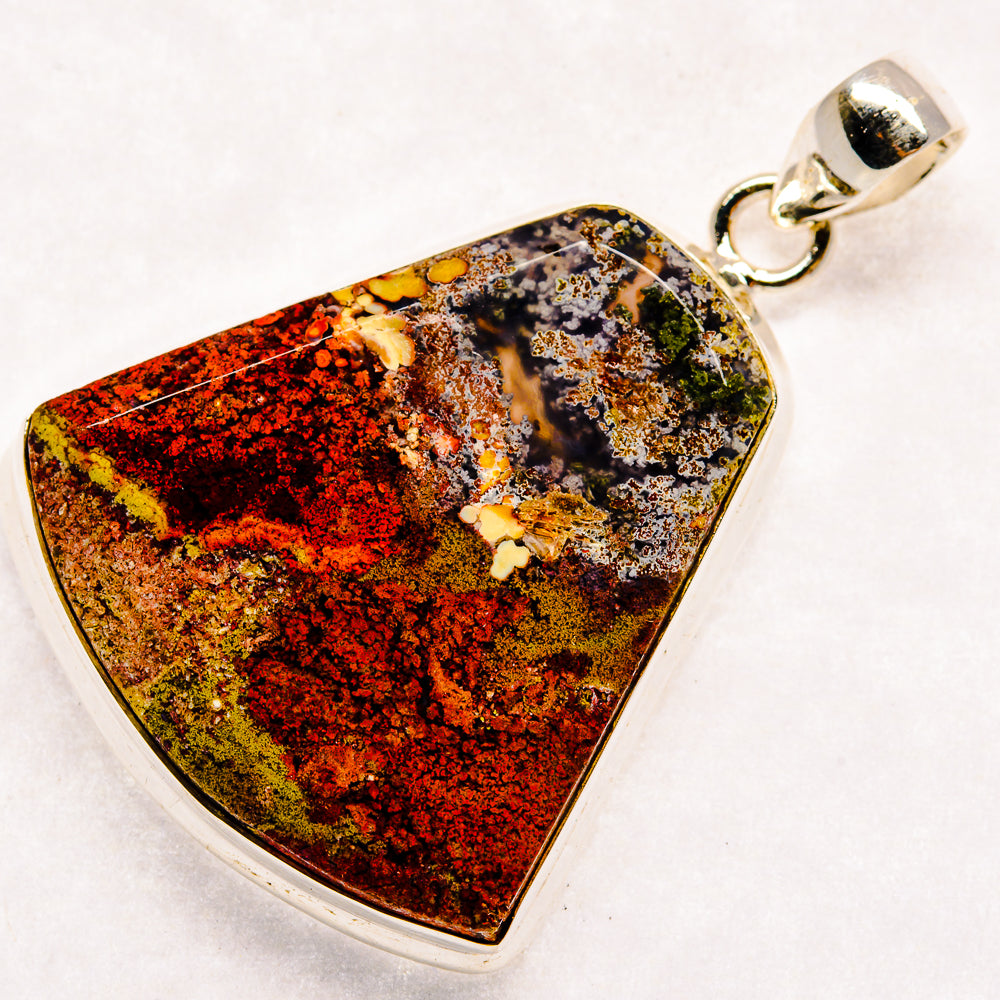 Indonesian Plume Agate Pendants handcrafted by Anasilvercos - PD22596