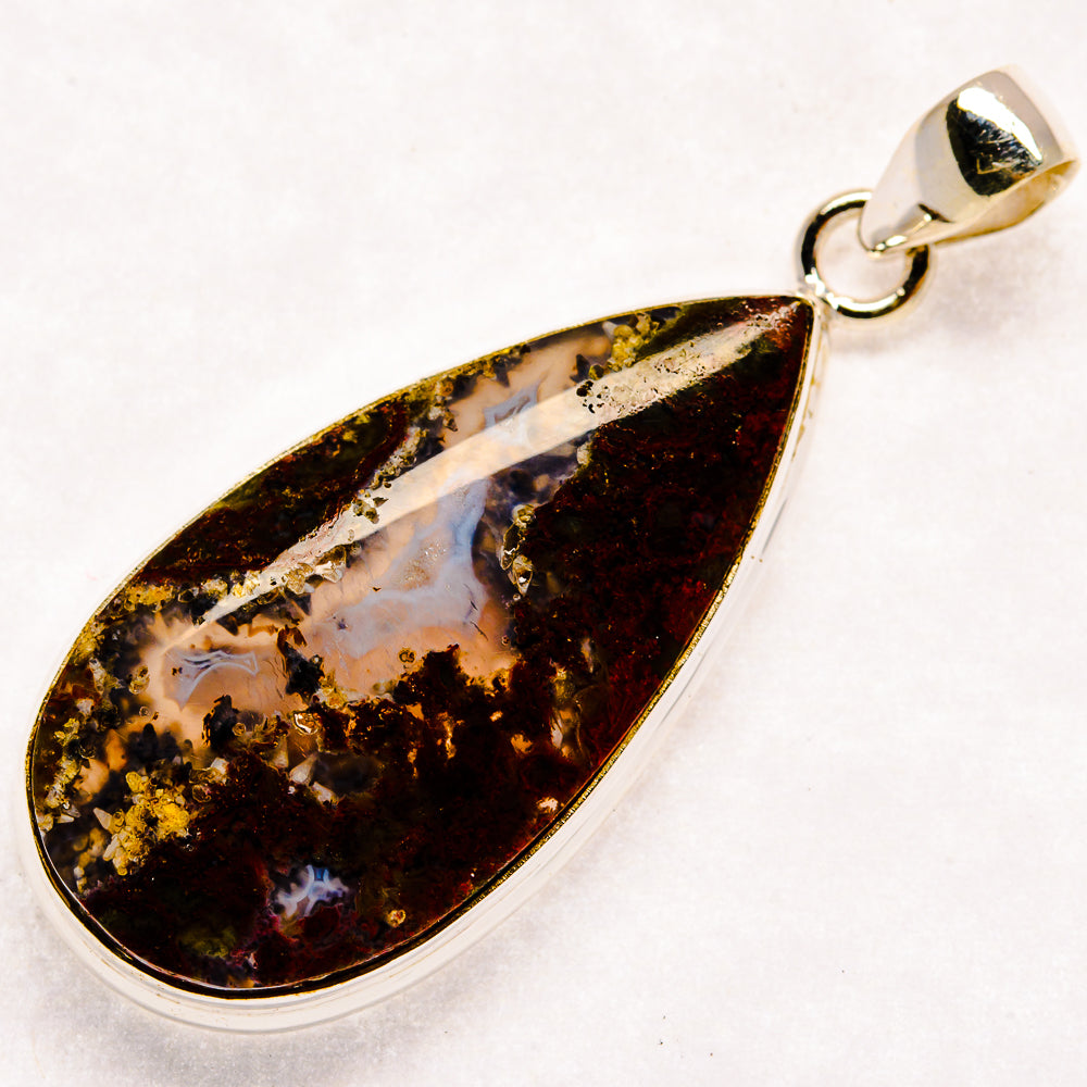 Indonesian Plume Agate Pendants handcrafted by Anasilvercos - PD22598 - Photo 2