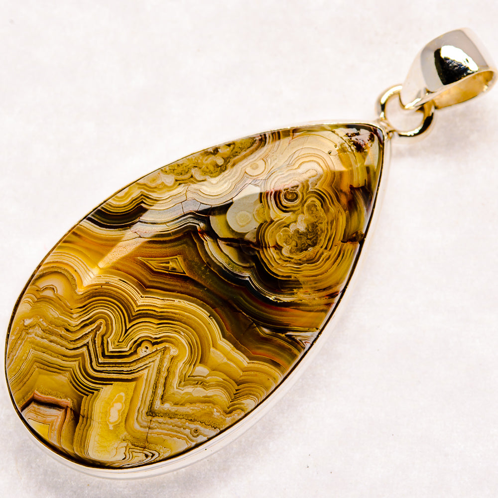 Laguna Lace Agate Pendants handcrafted by Anasilvercos - PD22602