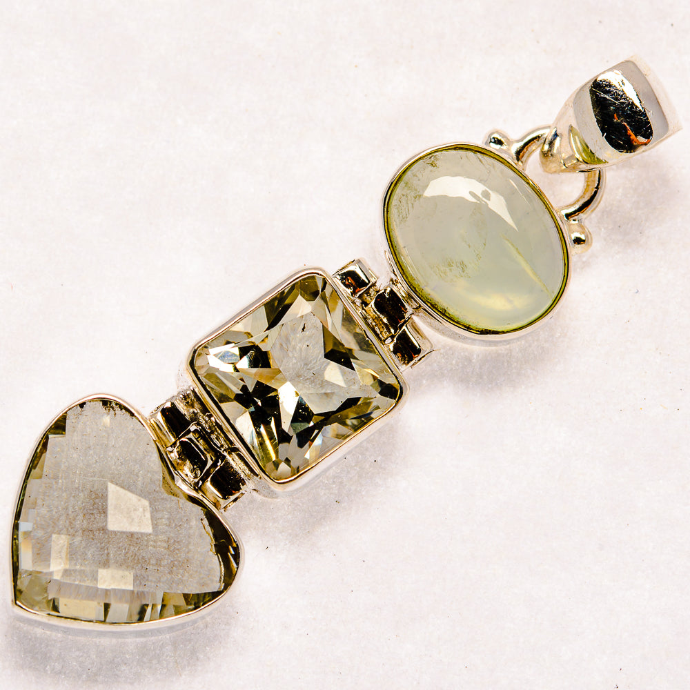 Prehnite Pendants handcrafted by Anasilvercos - PD22627 - Photo 2