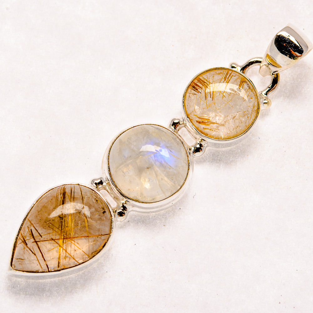 Rutilated Quartz Pendants handcrafted by Anasilvercos - PD22630 - Photo 2
