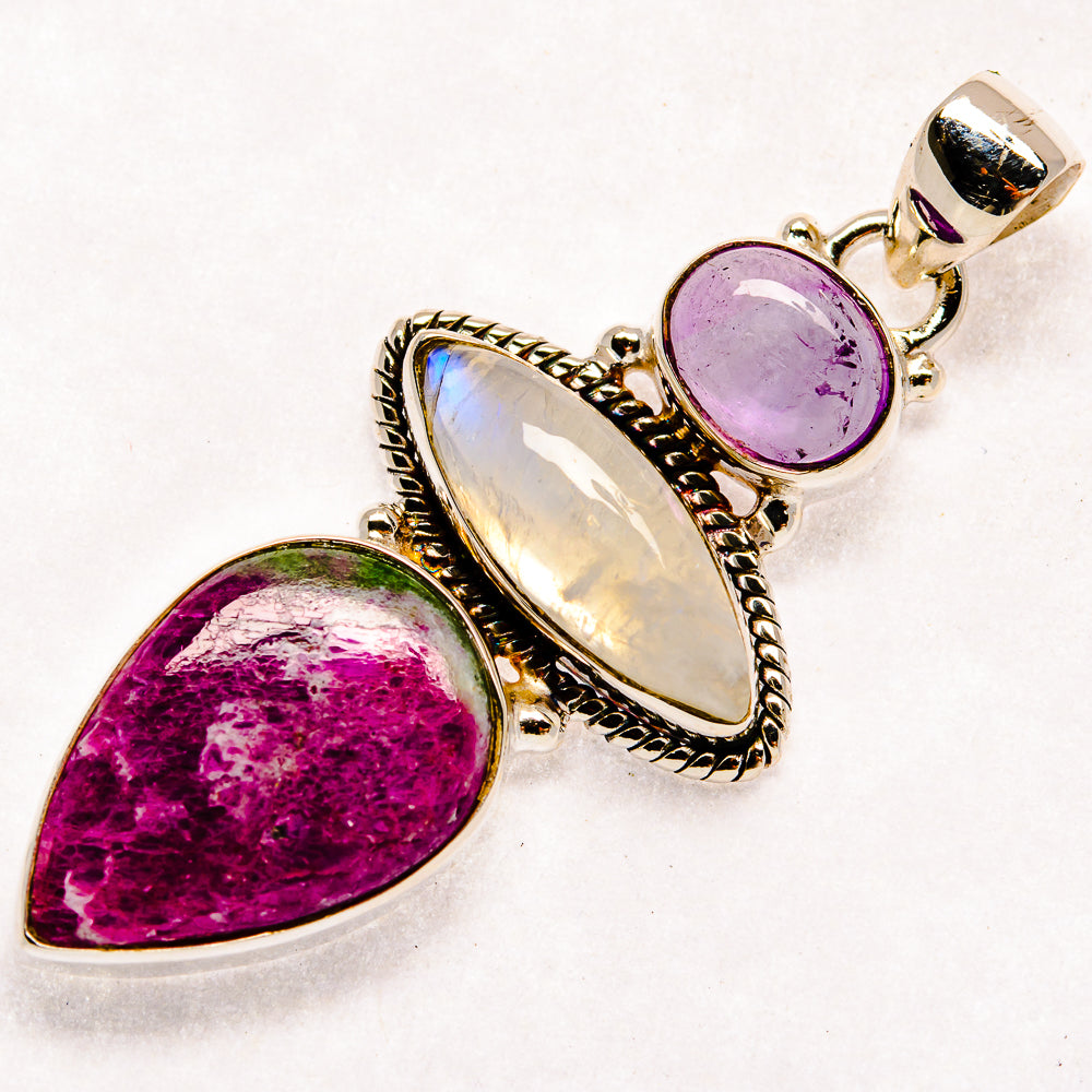 Ruby Zoisite Pendants handcrafted by Anasilvercos - PD22631