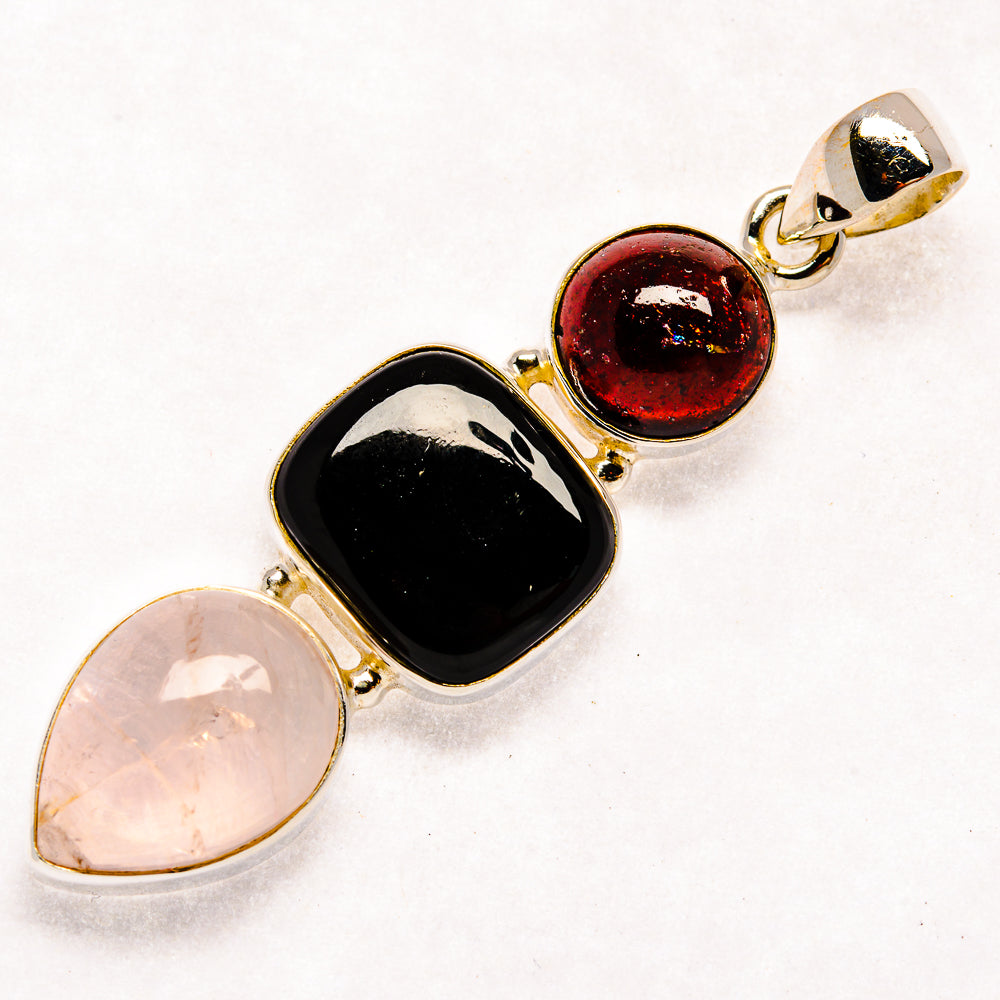 Black Onyx Pendants handcrafted by Anasilvercos - PD22632 - Photo 2