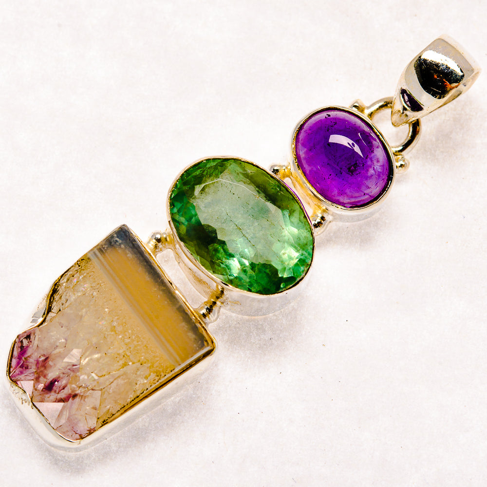 Amethyst Stalactite Pendants handcrafted by Anasilvercos - PD22634 - Photo 2