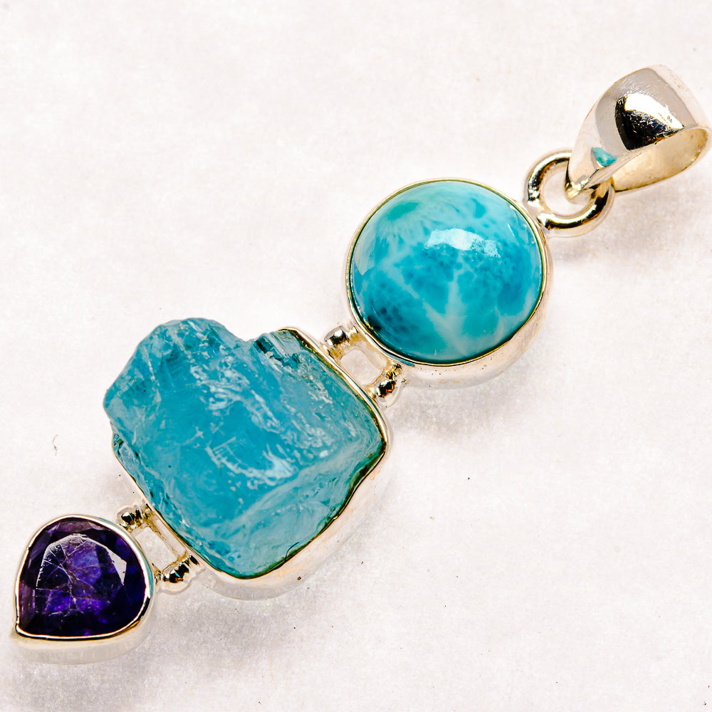Aquamarine Pendants handcrafted by Anasilvercos - PD22639 - Photo 2