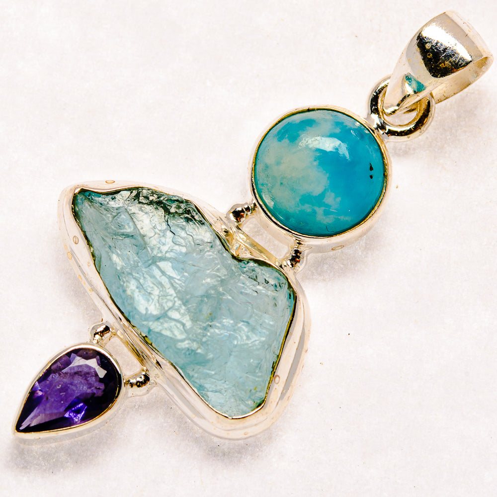 Aquamarine Pendants handcrafted by Anasilvercos - PD22641 - Photo 2