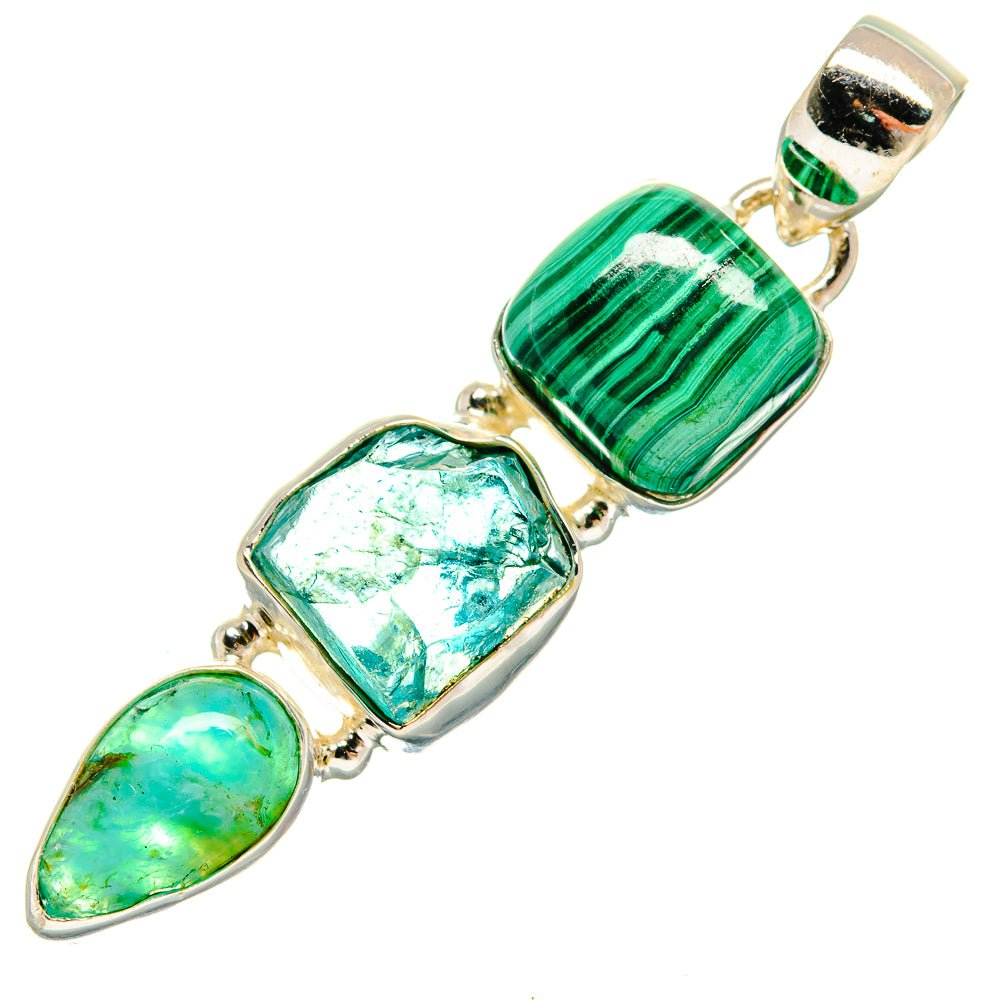 Malachite Pendants handcrafted by Anasilvercos - PD22681