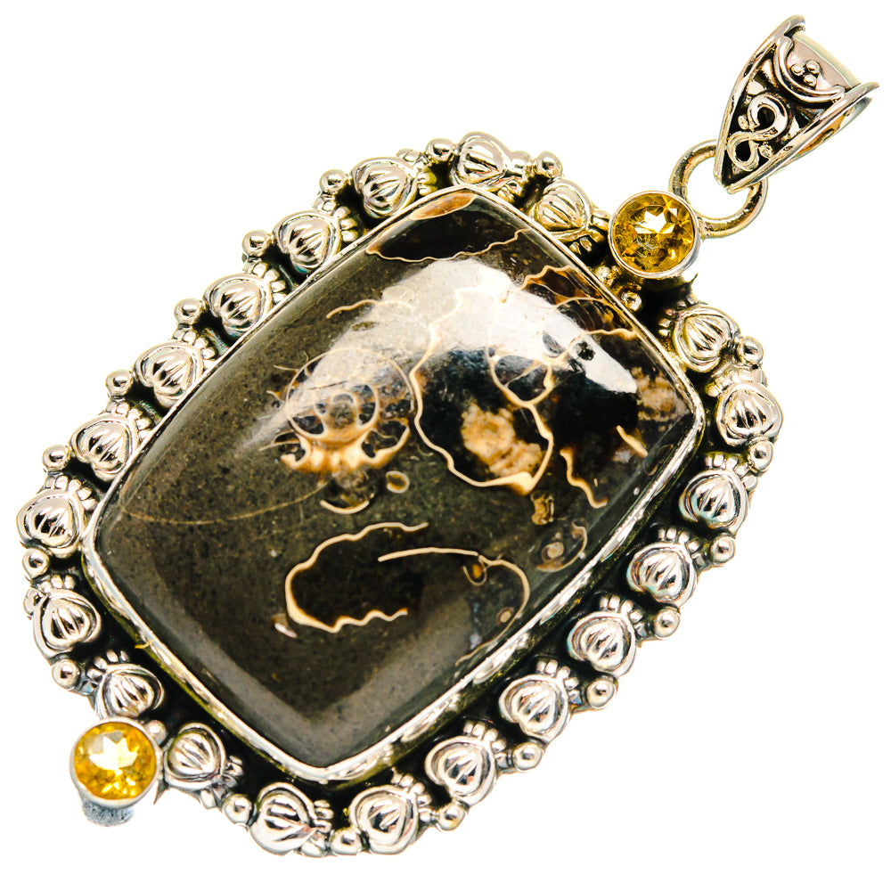 Turritella Agate Pendants handcrafted by Anasilvercos - PD22683