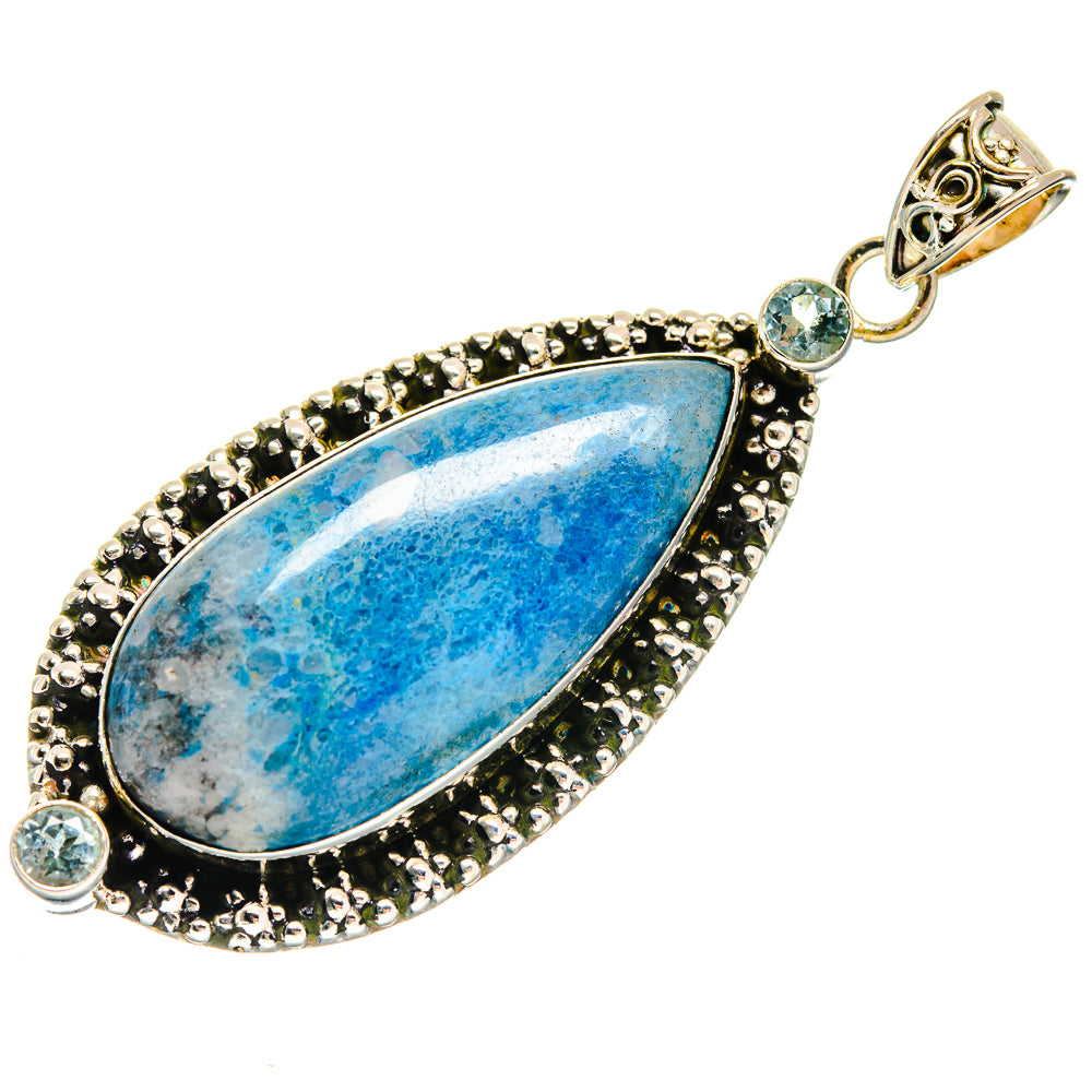 Chrysocolla In Quartz Pendants handcrafted by Anasilvercos - PD22704 - Photo 2