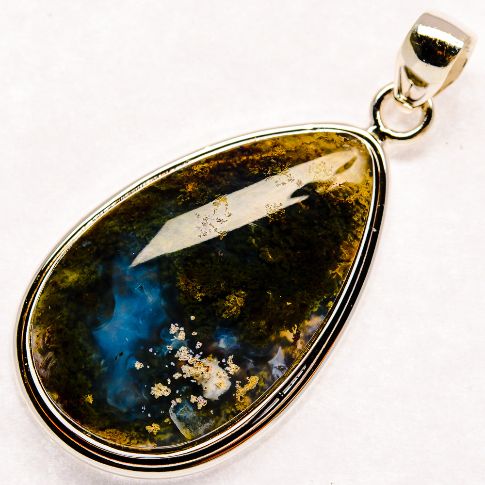 Indonesian Plume Agate Pendants handcrafted by Anasilvercos - PD22715 - Photo 2