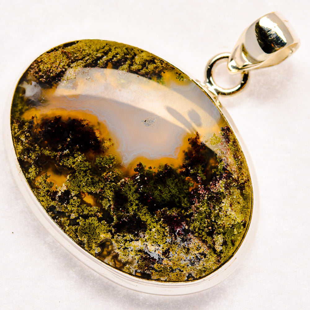 Indonesian Plume Agate Pendants handcrafted by Anasilvercos - PD22718 - Photo 2