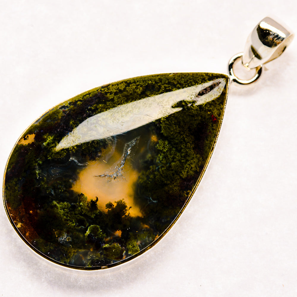 Indonesian Plume Agate Pendants handcrafted by Anasilvercos - PD22720