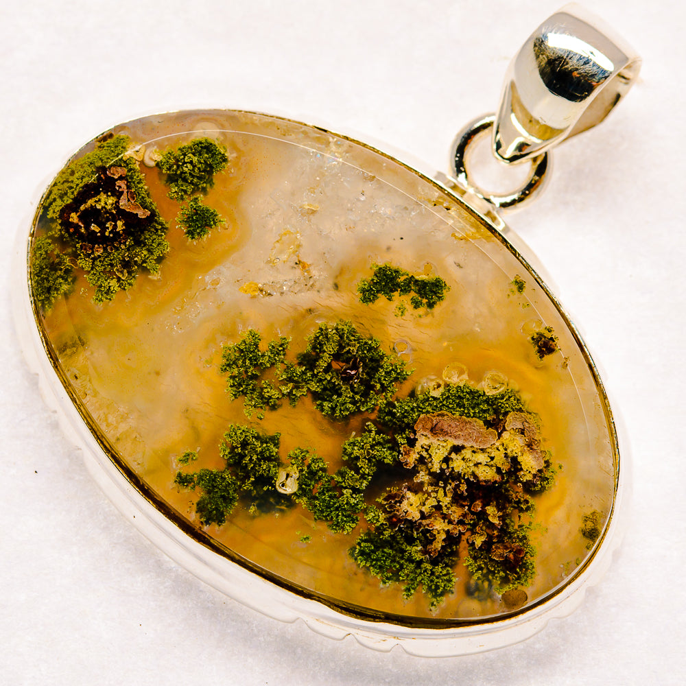 Indonesian Plume Agate Pendants handcrafted by Anasilvercos - PD22722 - Photo 2