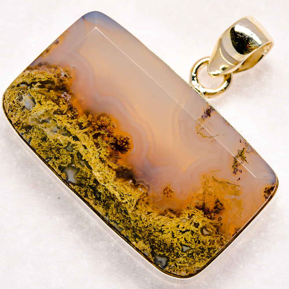 Indonesian Plume Agate Pendants handcrafted by Anasilvercos - PD22725 - Photo 2