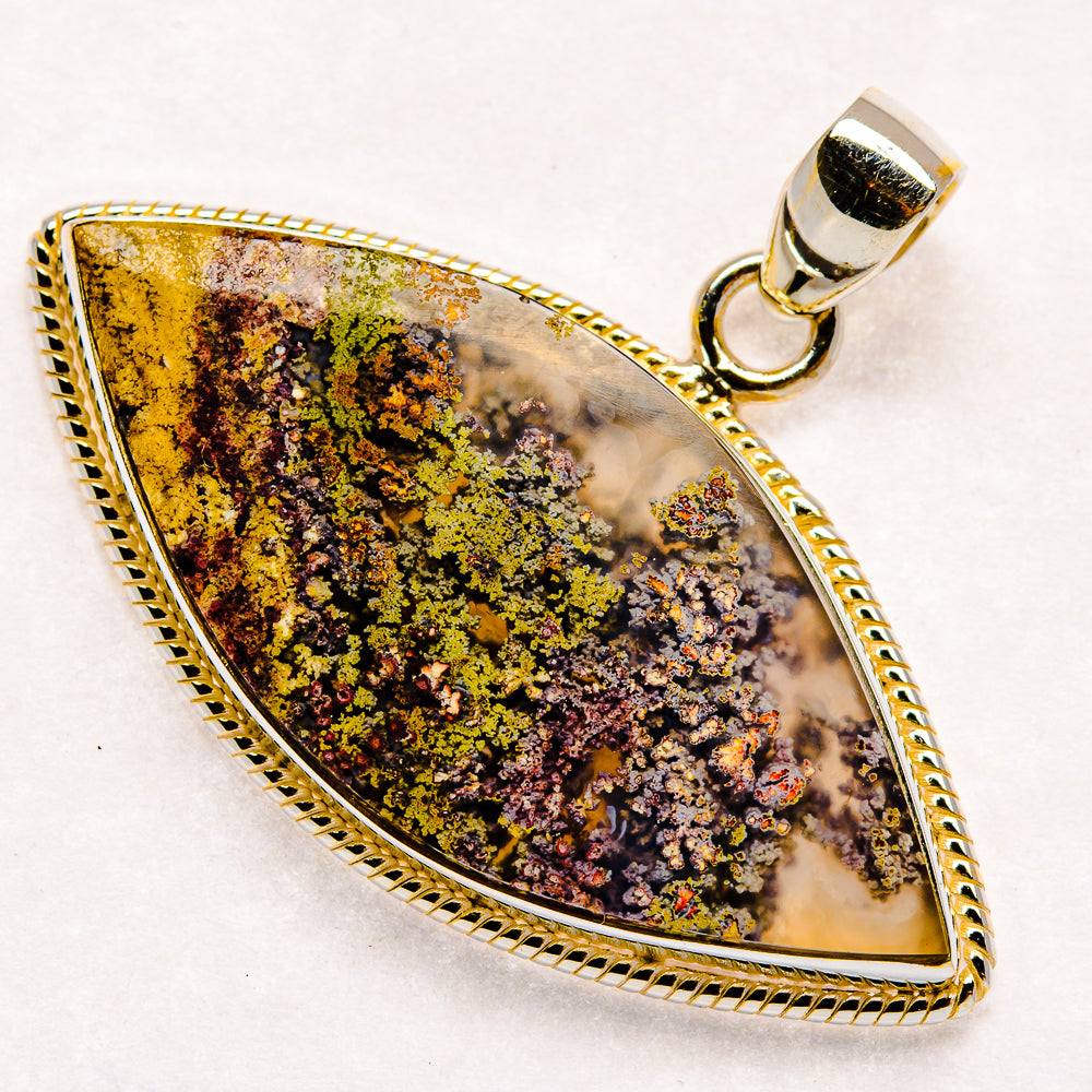 Indonesian Plume Agate Pendants handcrafted by Anasilvercos - PD22729 - Photo 2