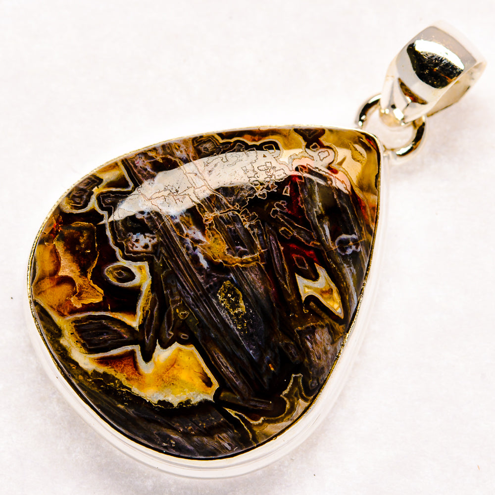 Turkish Tube Agate Pendants handcrafted by Anasilvercos - PD22730 - Photo 2