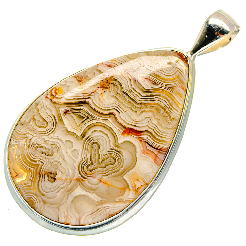 Laguna Lace Agate Pendants handcrafted by Anasilvercos - PD22765 - Photo 2