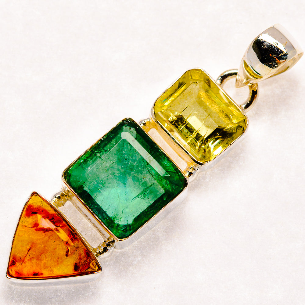 Green Aventurine Pendants handcrafted by Anasilvercos - PD22790 - Photo 2