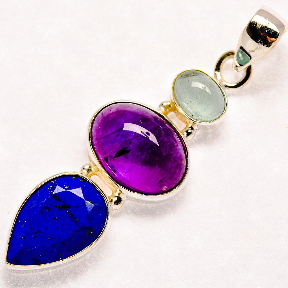 Lapis Lazuli Pendants handcrafted by Anasilvercos - PD22792 - Photo 2