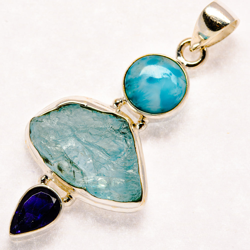 Aquamarine Pendants handcrafted by Anasilvercos - PD22793 - Photo 2