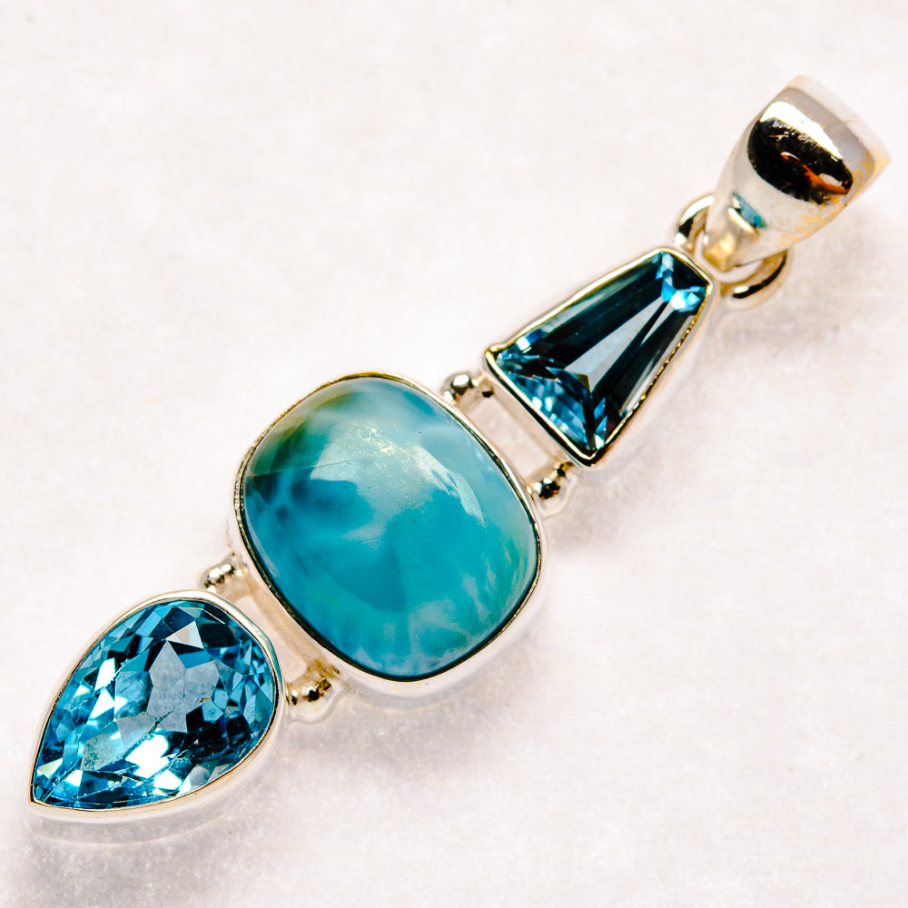 Larimar Pendants handcrafted by Anasilvercos - PD22797 - Photo 2
