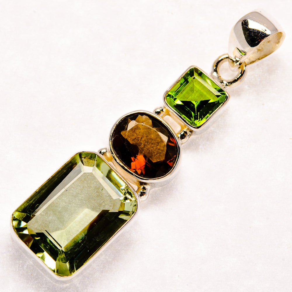 Green Amethyst Pendants handcrafted by Anasilvercos - PD22799 - Photo 2