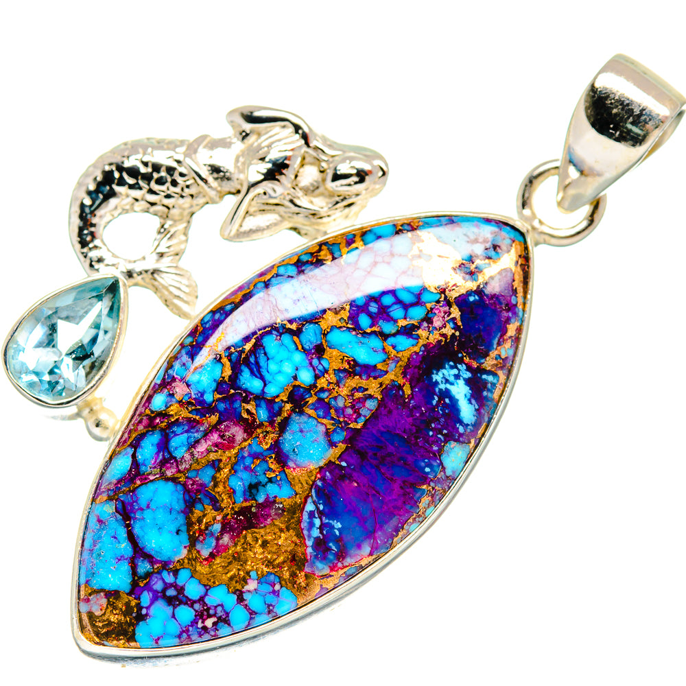 Spiny Oyster Turquoise Pendants handcrafted by Anasilvercos - PD22831 - Photo 2