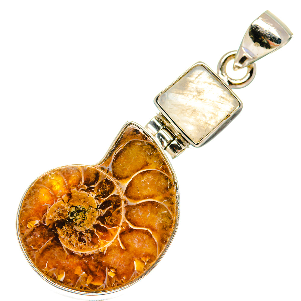 Ammonite Fossil Pendants handcrafted by Anasilvercos - PD22839 - Photo 2
