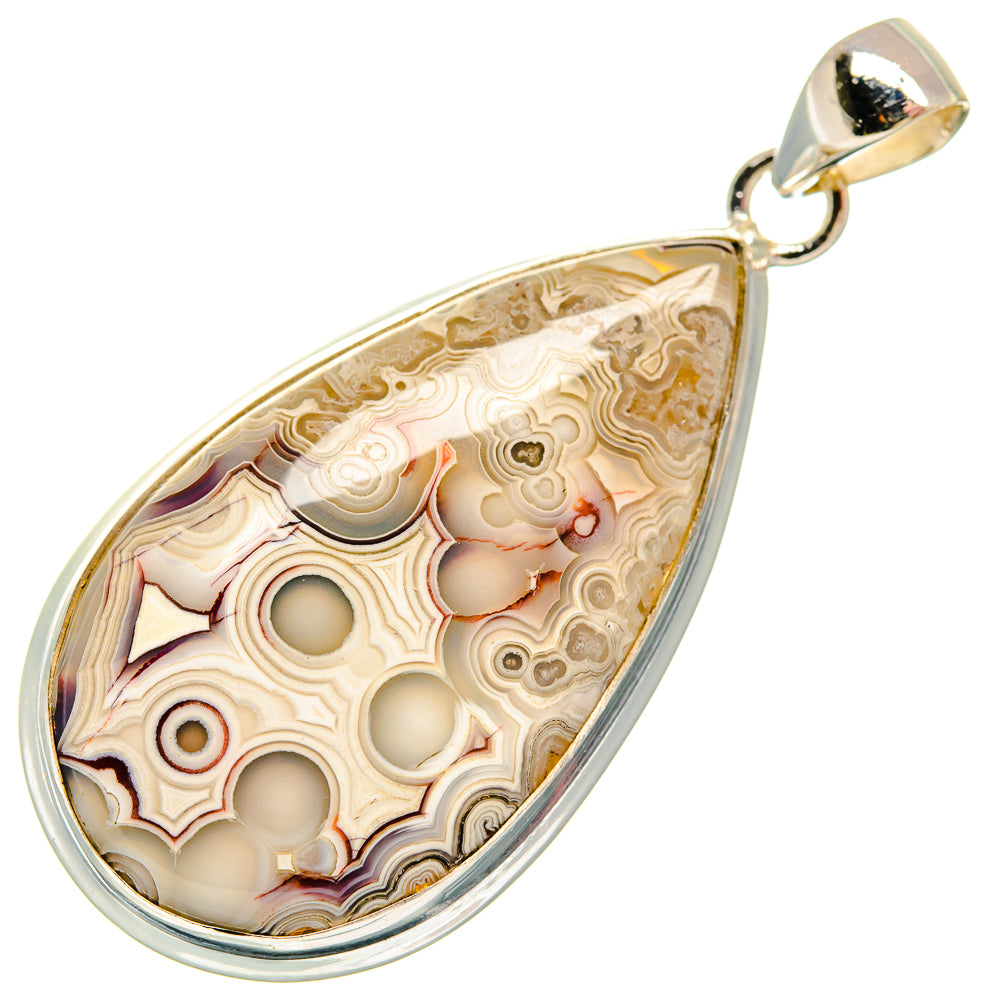 Laguna Lace Agate Pendants handcrafted by Anasilvercos - PD22872 - Photo 2