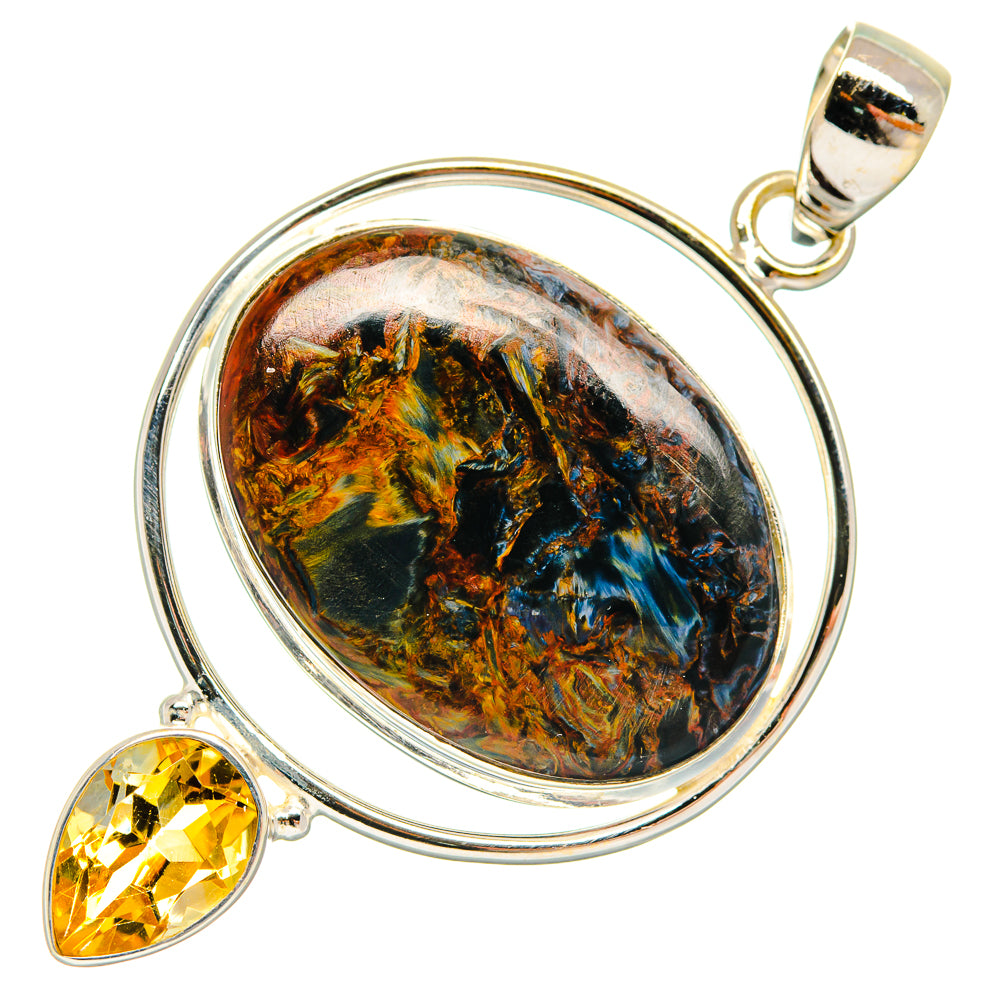 Golden Pietersite Pendants handcrafted by Anasilvercos - PD22881 - Photo 2