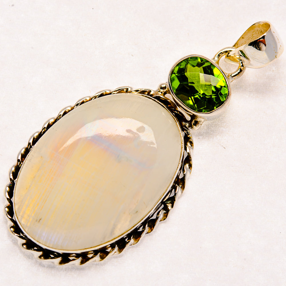 Rainbow Moonstone Pendants handcrafted by Anasilvercos - PD22884 - Photo 2