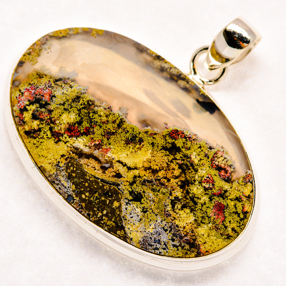 Indonesian Plume Agate Pendants handcrafted by Anasilvercos - PD22910 - Photo 2
