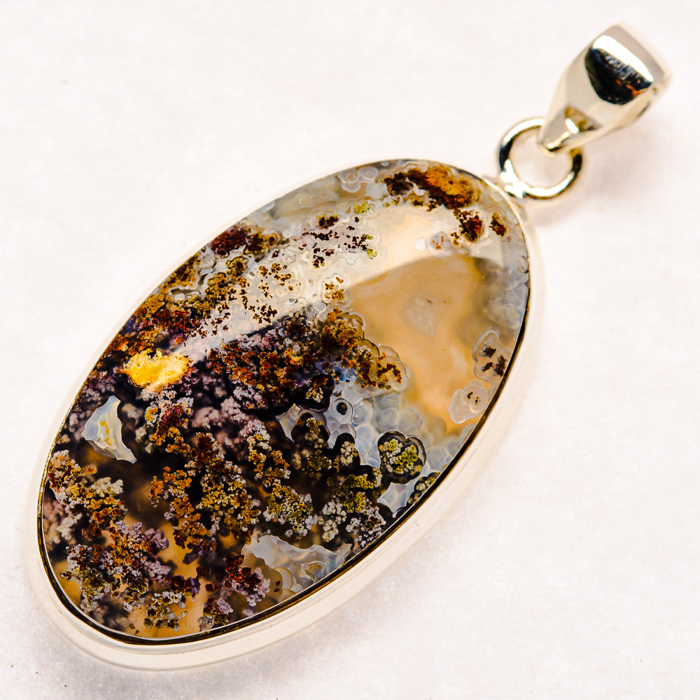 Indonesian Plume Agate Pendants handcrafted by Anasilvercos - PD22915 - Photo 2