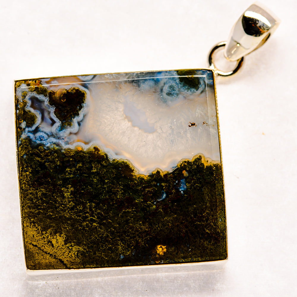 Indonesian Plume Agate Pendants handcrafted by Anasilvercos - PD22921 - Photo 2