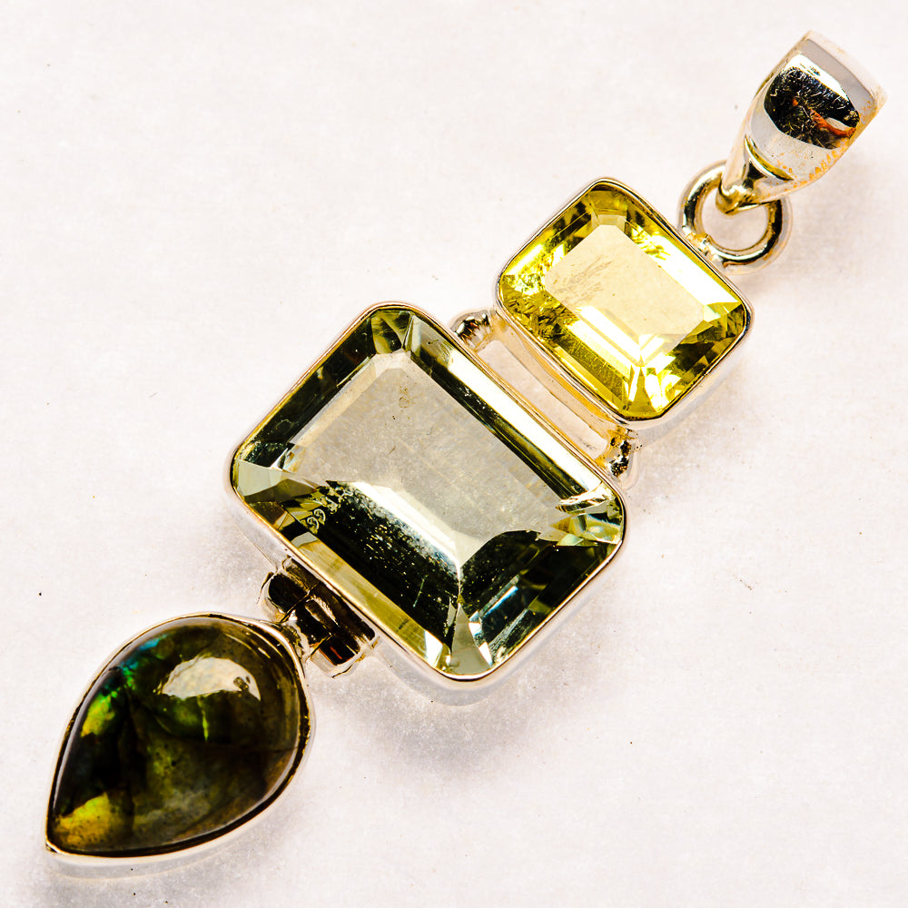Green Amethyst Pendants handcrafted by Anasilvercos - PD22927 - Photo 2