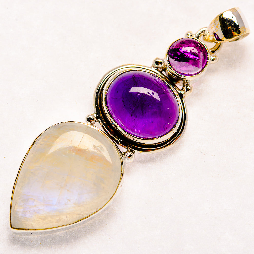 Rainbow Moonstone Pendants handcrafted by Anasilvercos - PD22929 - Photo 2