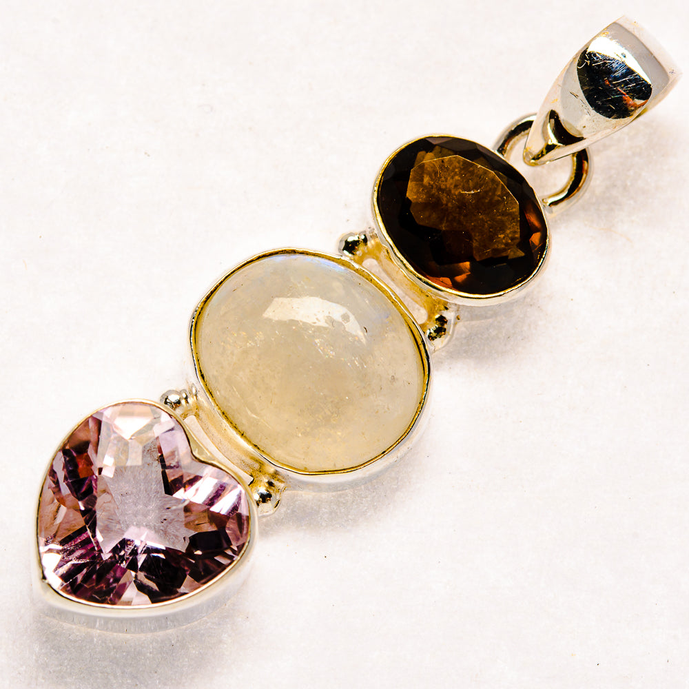 Rainbow Moonstone Pendants handcrafted by Anasilvercos - PD22937 - Photo 2