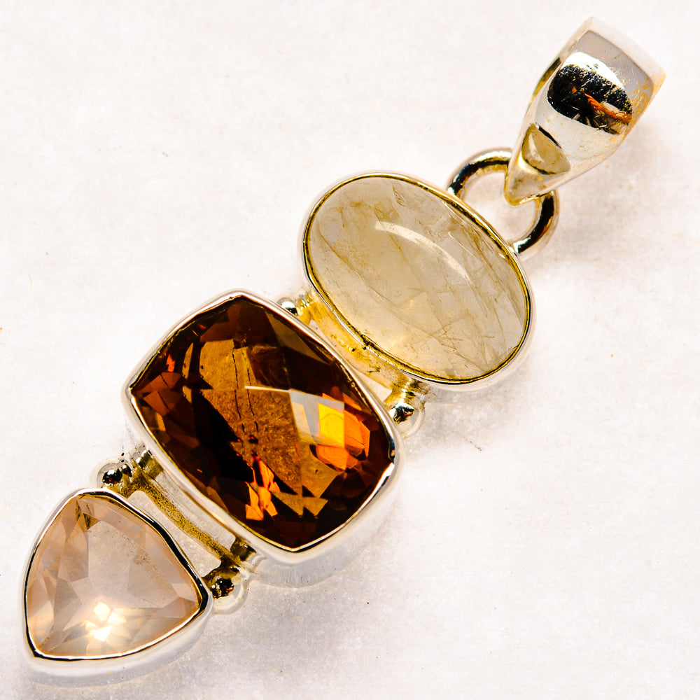 Smoky Quartz Pendants handcrafted by Anasilvercos - PD22940 - Photo 2