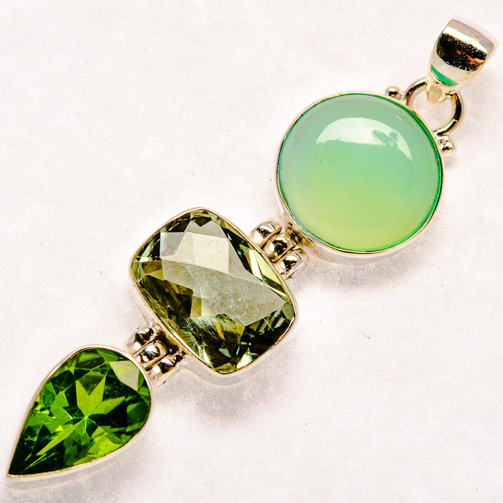 Aqua Chalcedony Pendants handcrafted by Anasilvercos - PD22941 - Photo 2