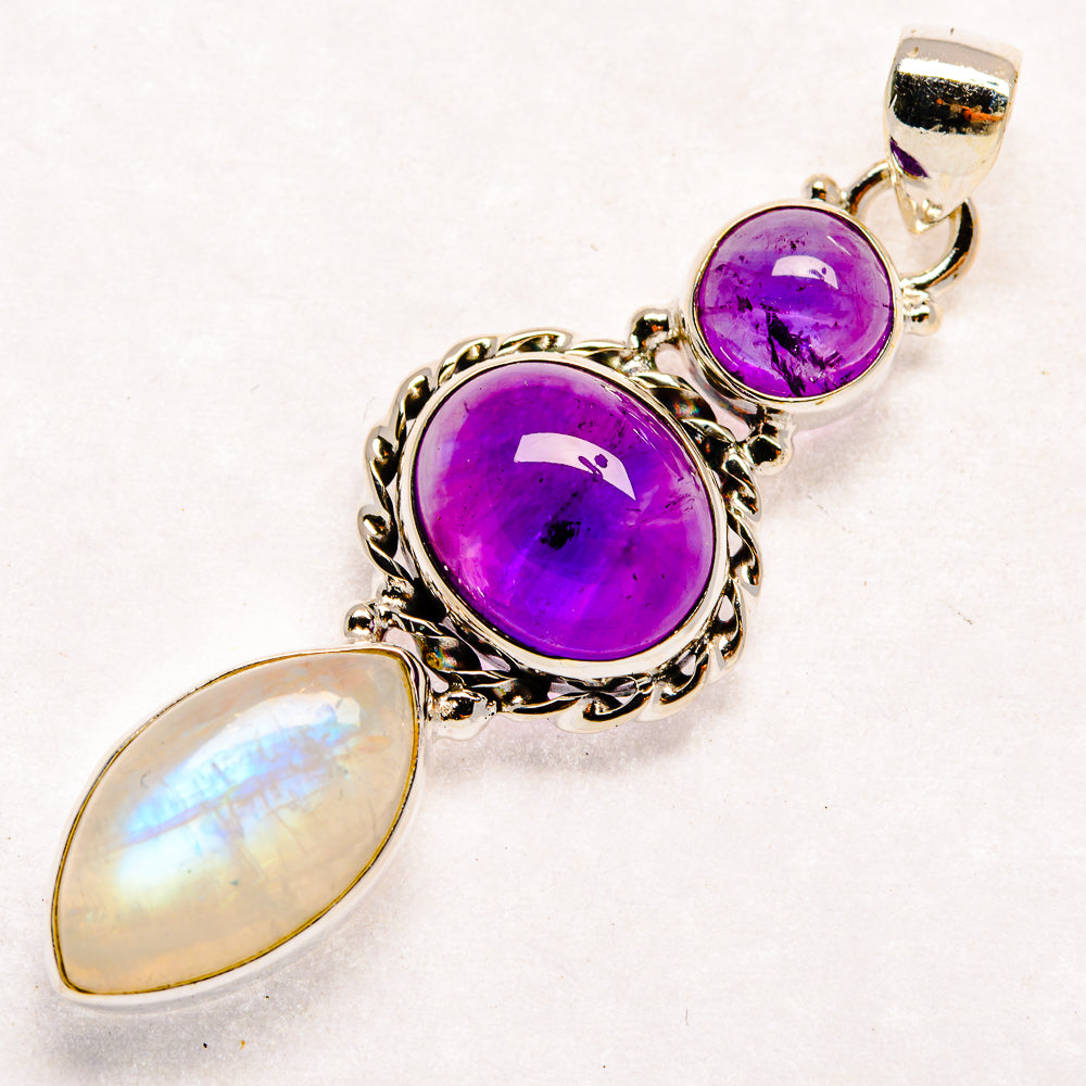 Rainbow Moonstone Pendants handcrafted by Anasilvercos - PD22944 - Photo 2