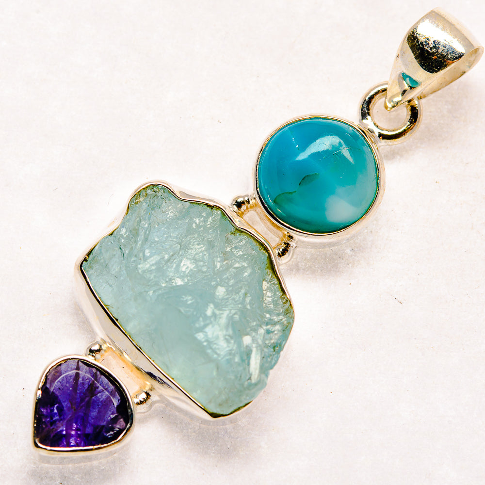 Aquamarine Pendants handcrafted by Anasilvercos - PD22946 - Photo 2