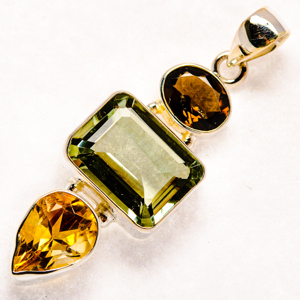 Green Amethyst Pendants handcrafted by Anasilvercos - PD22949 - Photo 2