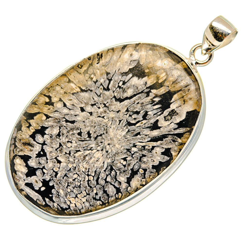 Chrysanthemum Stone Pendants handcrafted by Anasilvercos - PD22956 - Photo 2