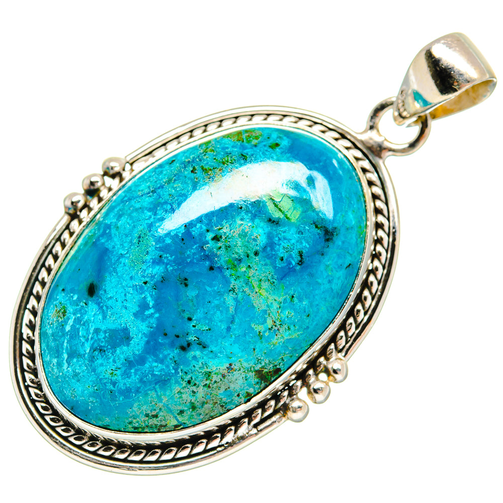 Chrysocolla Pendants handcrafted by Anasilvercos - PD22993 - Photo 2