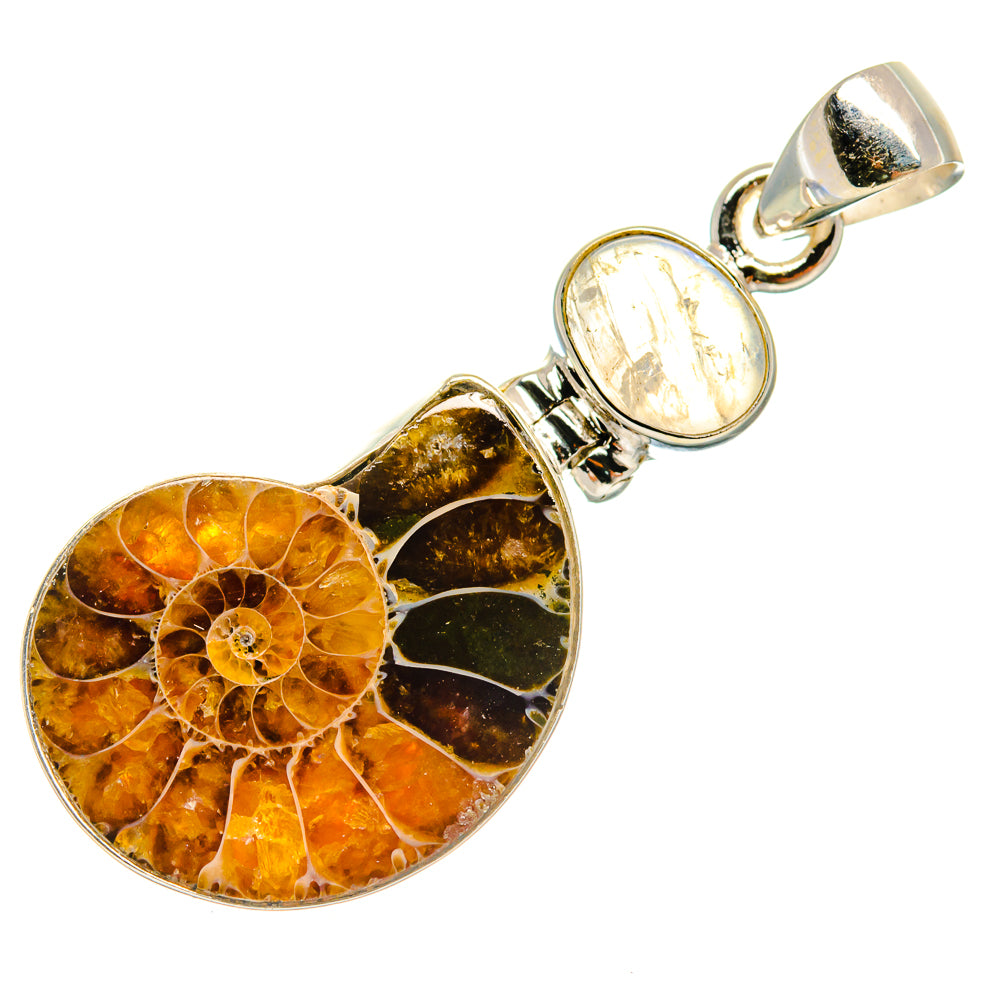 Ammonite Fossil Pendants handcrafted by Anasilvercos - PD23009 - Photo 2