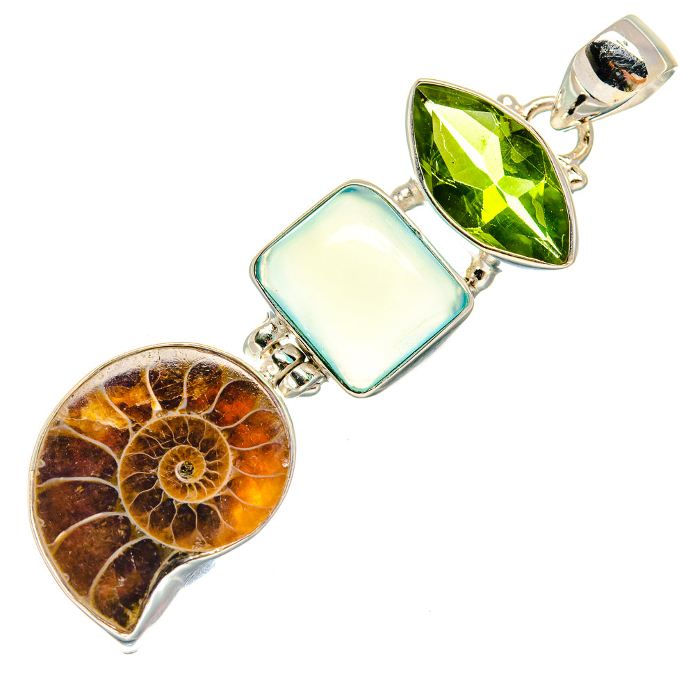 Ammonite Fossil Pendants handcrafted by Anasilvercos - PD23010 - Photo 2